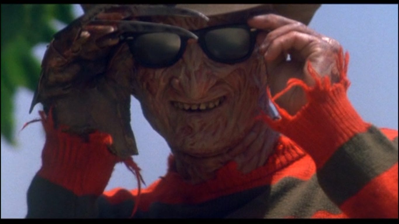 Freddy Krueger wears shades and smiles