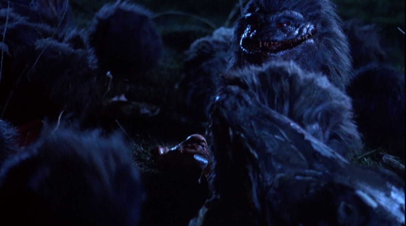 A shot from Critters 2: The Main Course