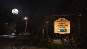 Welcome to Camp Crystal Lake sign from Friday the 13th