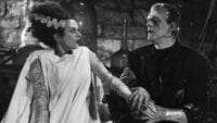 Bride of Frankenstein's arm being grabbed by Frankenstein's monster