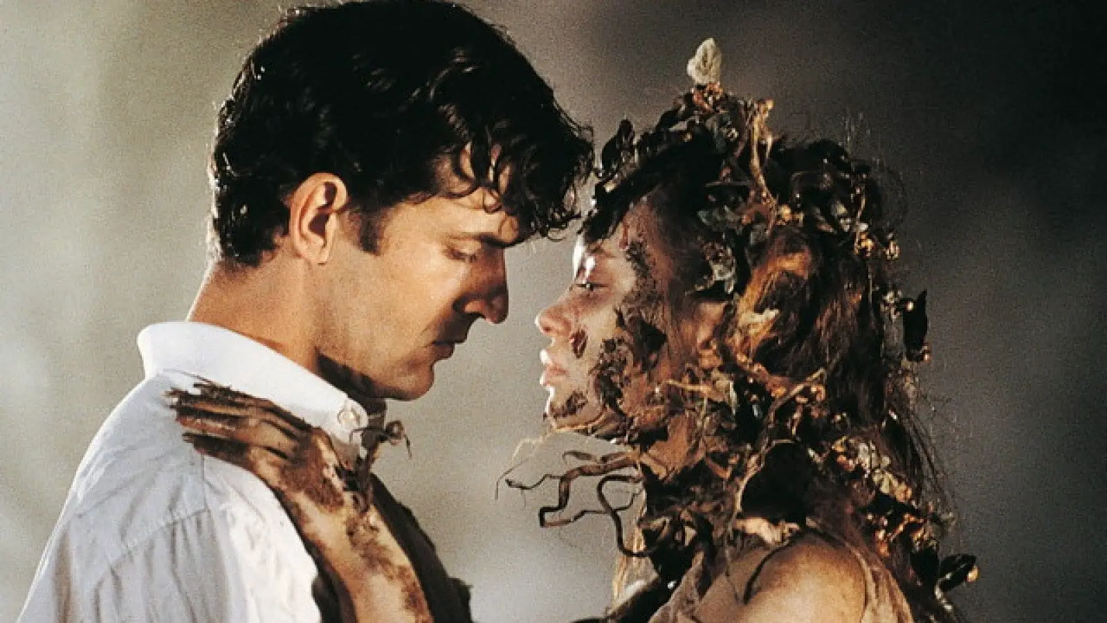 Cemetery Man (Rupert Everett) makes love to the reanimated corpse of a woman who has recently come back from the dead.