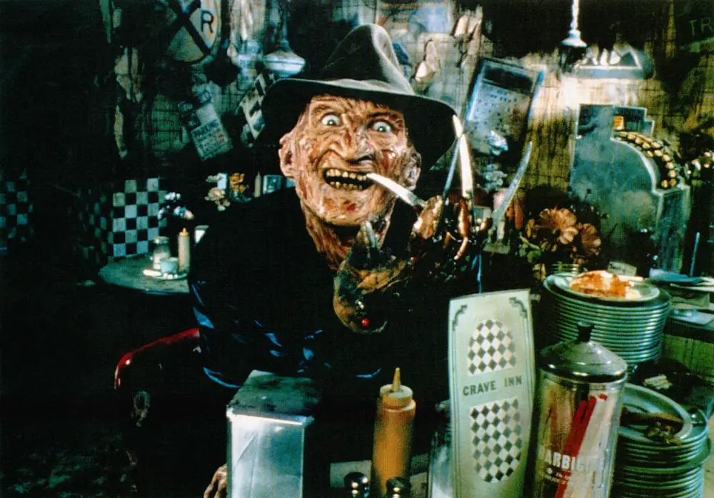 Freddy Krueger (Robert Englund) in the kitchen on Elm Street always cooking up something devious and fun for the kids.