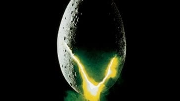 An egg cracks open in a promo image for Alien