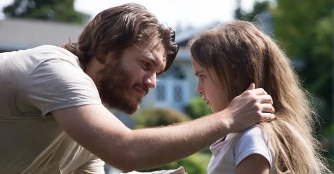 Emile Hirsch in 2019s Freaks comforting a little girl by putting his arm on her shoulder