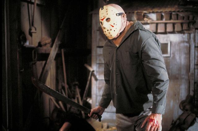 Jason Voorhees wears a hockey mask for the first time but its not Jason
