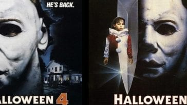 The posters of Halloween 4: The Return of Michael Myers and Halloween 5: The Revenge of Michael Myers