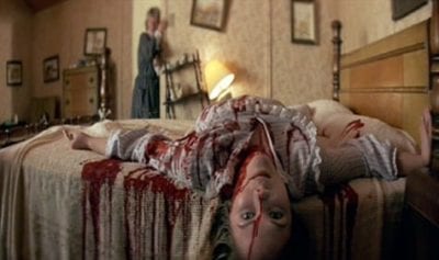The aftermath of one of the werewolf's kills in Silver Bullet