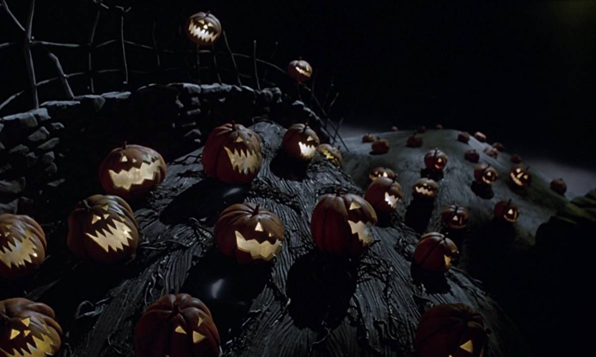 a hill covered in jack o lanterns from A Nightmare Before Christmas
