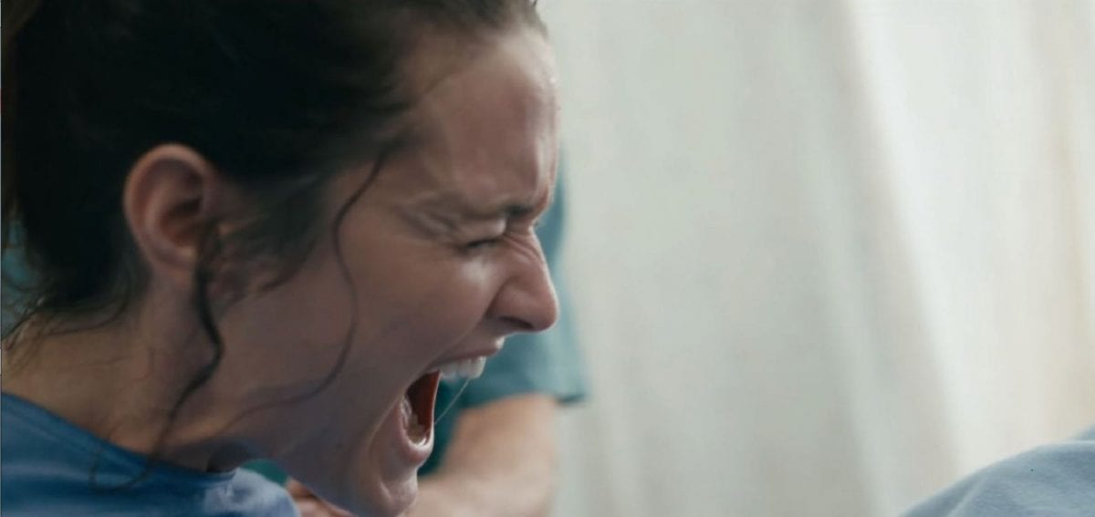 Mary screams as she gives birth in the hospital in Still/Born