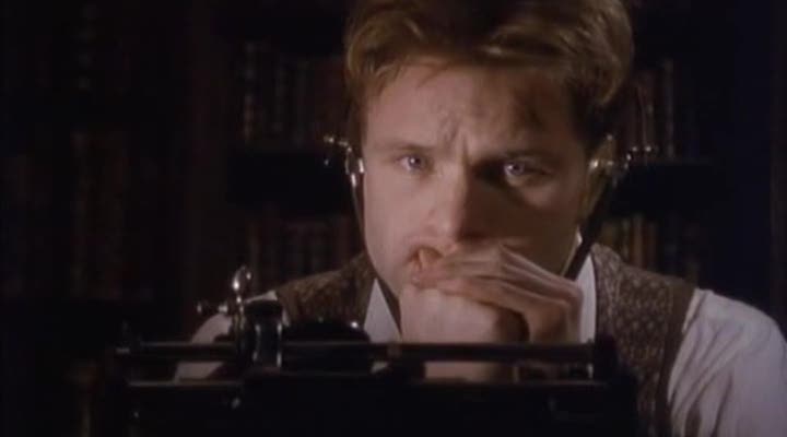 Arthur Kidd looks scared while listening to Alice Drablows recordings