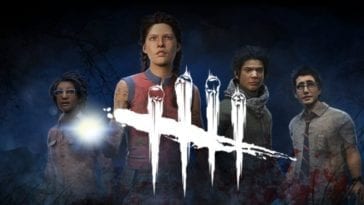 Dead by Daylight mobile home screen showing survivors Claudette, Meg, Jake and Dwight