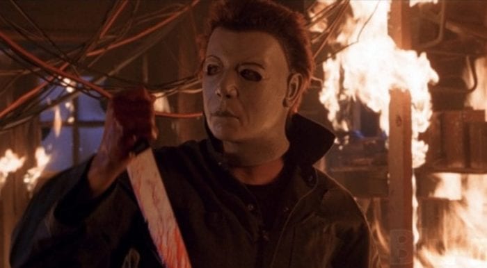 Michael Myers' look/mask in Halloween: Resurrection