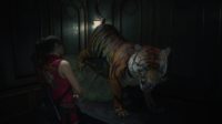 Claire observes a stuffed tiger in the creepy mayor's office.