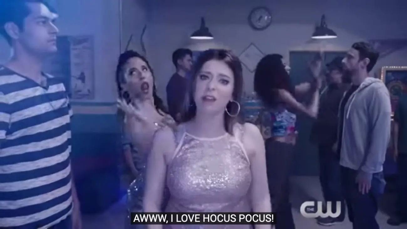 Rebecca Bunch (Rachel Bloom) says, "Awww, I love Hocus Pocus!" in the song, "Friendtopia," from the TV show, "Crazy Ex-Girlfriend."