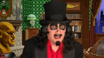 Svengoolie (Rich Koz) appears in a commercial for his showing of "The Devil-Doll" (1936) on MeTV.