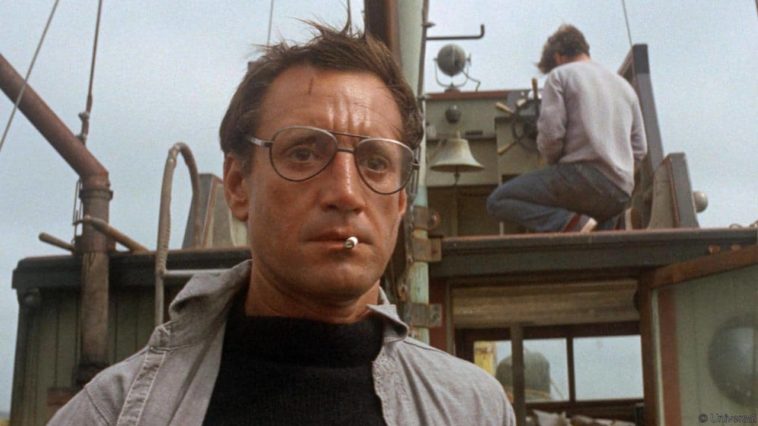 Chief Brody on Quint's boat looking disturbed