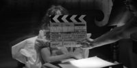 Clapper board for a take on The Exorcist set