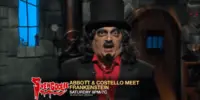 Svengoolie (Rich Koz) stands in his dungeon in a commercial for his showing of "Abbott and Costello Meet Frankenstein" (1948) on MeTV.