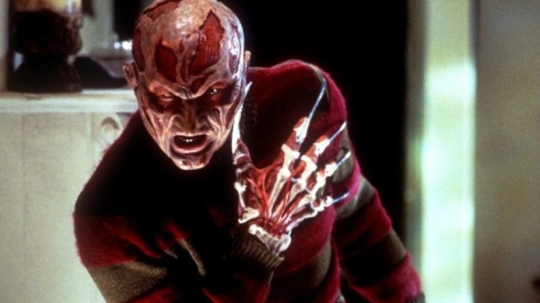 Freddy Krueger as he appears in New Nightmare with no hat and blades for nails.