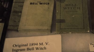 Covers of pamphlets and other special collections on the legend of the Bell Witch.