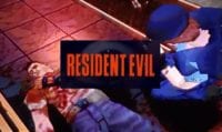 Injured guy on ground, woman tends to him. Title card reads: Resident Evil