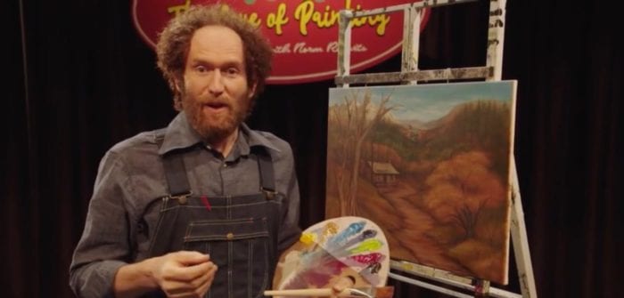 Man explains the painting he's created