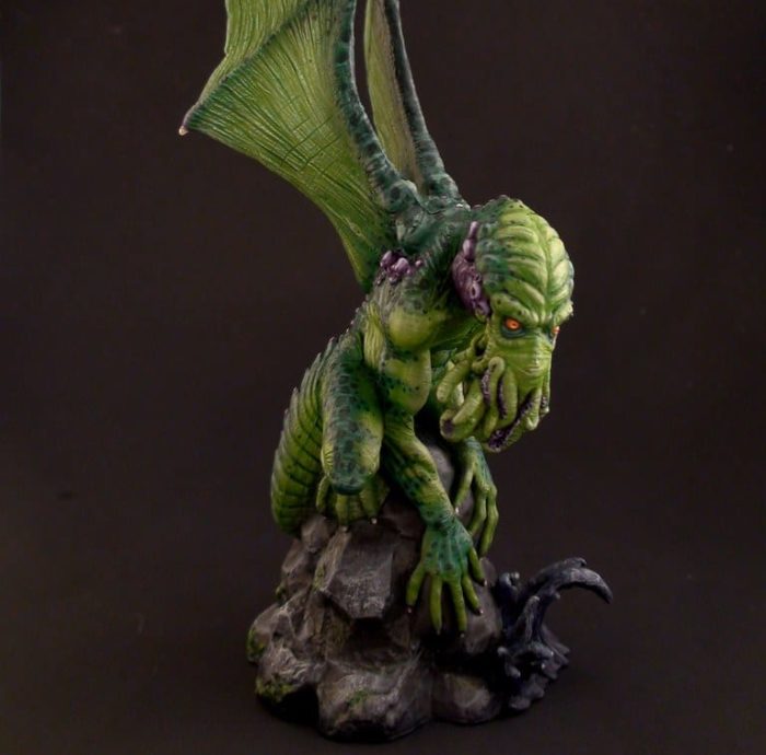 A painted miniature of Cthulhu