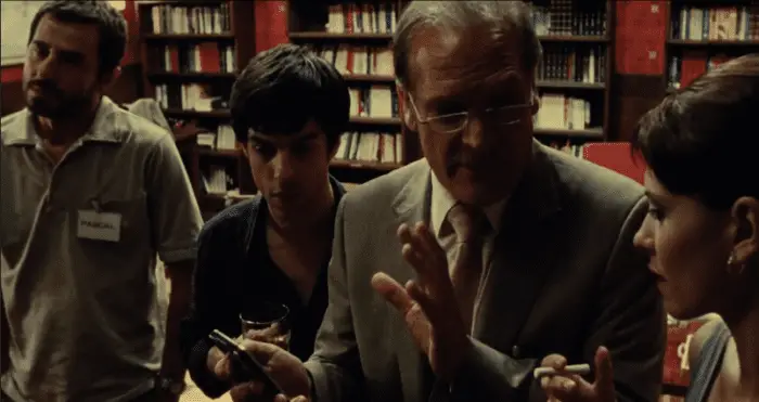 From left to right: Pascal, Galois, Hilbert, and Oliva attempting to solve one of the puzzles