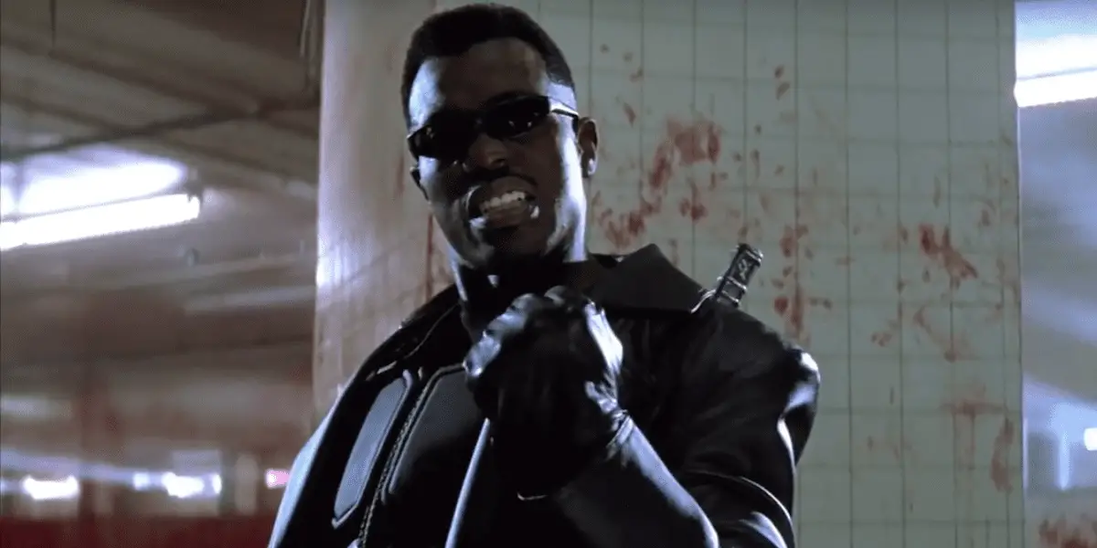 Blade clinches his fist.