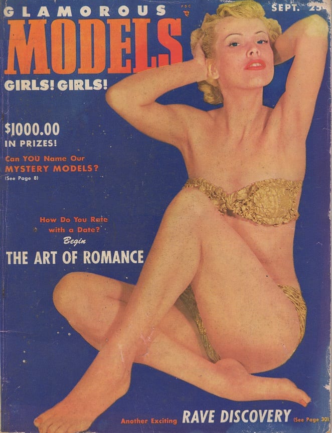 Maila Nurmi in a bikini on the cover of a pin-up girl magazine.