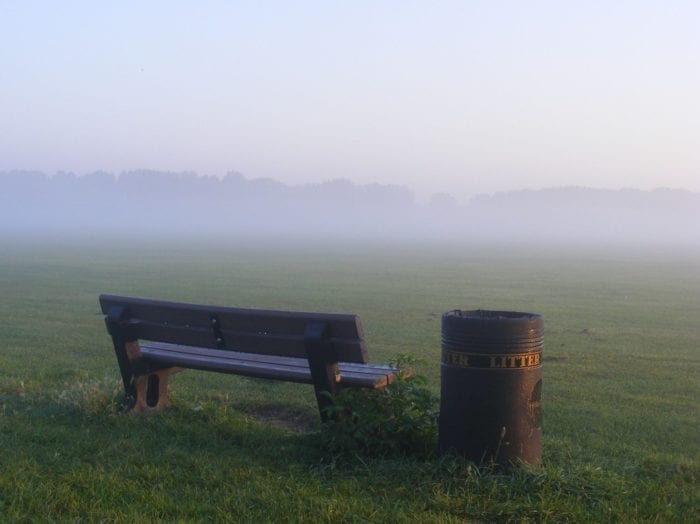 "Hackney marshes, early morning october 1 2011" by sludgegulper is licensed under CC BY-SA 2.0