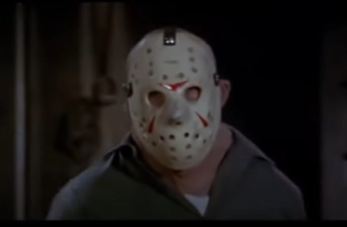 Jason Voorhees in his iconic hockey mask