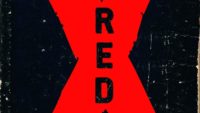 a faded, torn book cover. a large red X with the word "red" sits in the center.