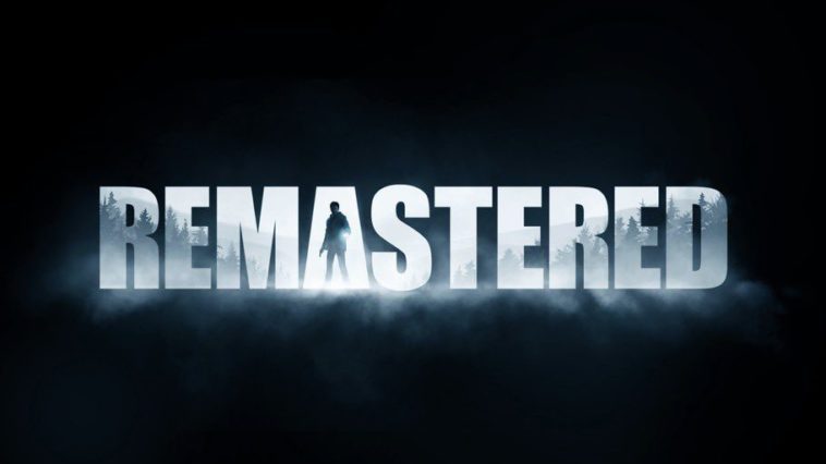 The word Remastered is white against a black background. The "A" has a figure holding a flashlight