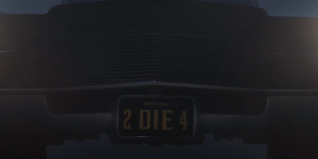 A hearse pulls up with the license plate "2 DIE 4," with a superheading of "Corruptible Mortal," in the 2021 special, "Muppets Haunted Mansion."