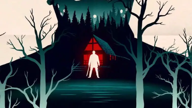 Animated card with Jason Voorhees standing in the intro for the series, "Behind the Monsters."