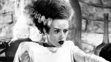 The Bride of Frankenstein looking surprised