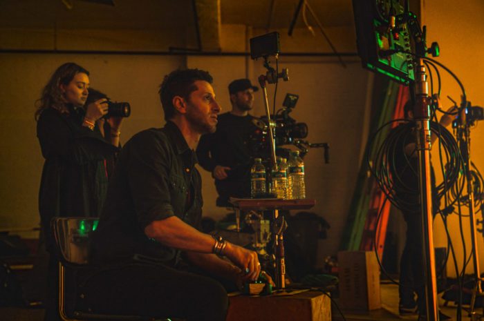 Nathan Crooker directing on the set of Midnight Delivery