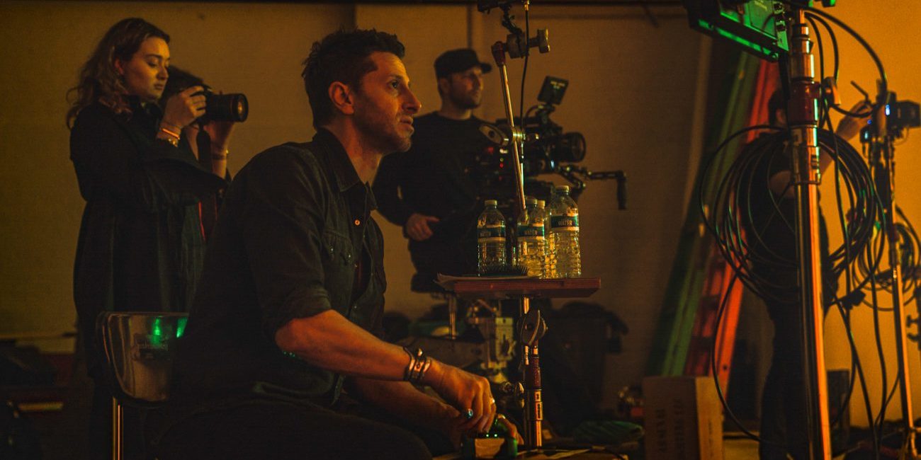 Nathan Crooker directing on the set of Midnight Delivery