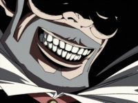 a close up of Mad Pierrot's smiling face