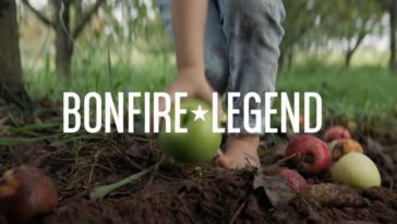 A screenshot from the trailer to Shut In that shows the company logo for Bonfire Legend