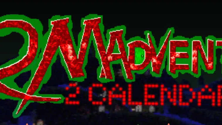 2Madvent Calendar, written in jagged red and green text