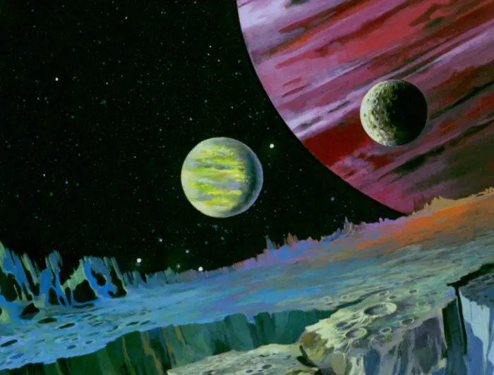 Animated cell of unknown planets from Delta Space Mission