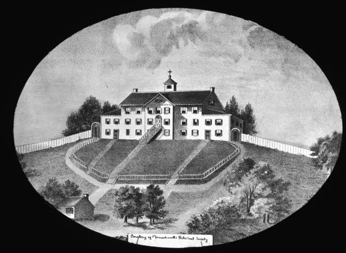 An illustration of the Ursuline Convent.
