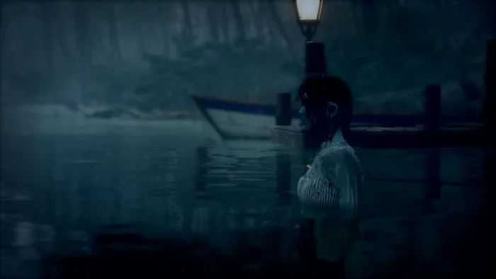 The White Lady submerges herself into the water during a flashback from Giulia