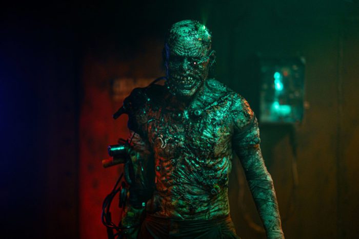 CYBORG ZOMBIE (Alex Jewson) 1000 yard stare in Wyrmwood: Apocalypse