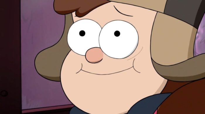 Dipper smiles in series finale of Gravity Falls.