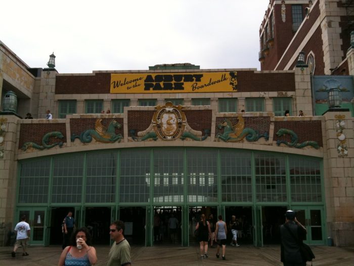 The entrance to the Asbury Park boardwalk.