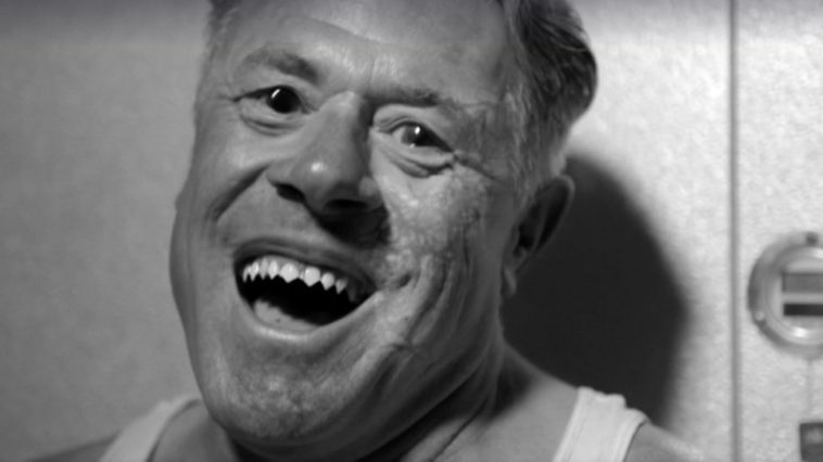 General Gore appears with blackened eyes and sharp teeth in Friend of the World