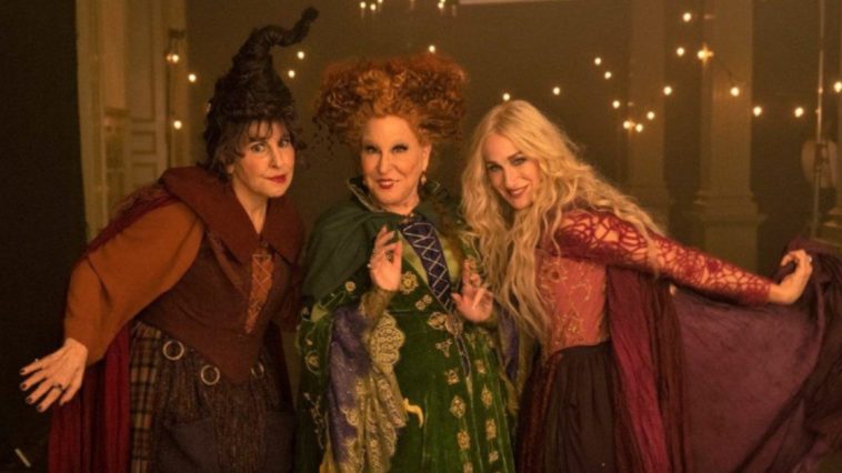 Kathy Najimy, Bette Midler, and Sarah Jessica Parker as The Sanderson Sisters in Hocus Pocus 2